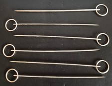 HATELETS ou BROCHETTES  (6)    métal argenté