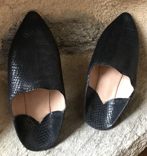 Babouches cuir très souple - très,