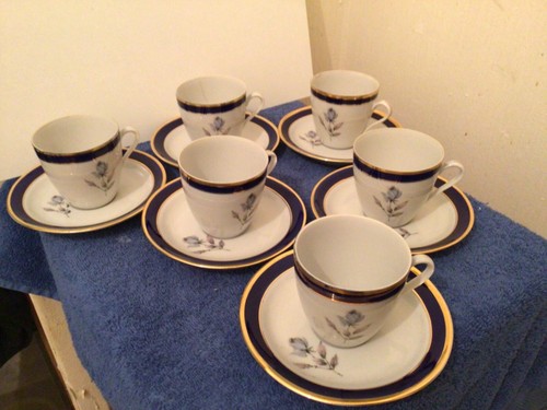 Tasses café anciennes - à, x6
