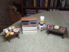 Cuisine n°4 PLAYMOBIL - Pâtissière, tables, électroménager, ustensiles, denrées