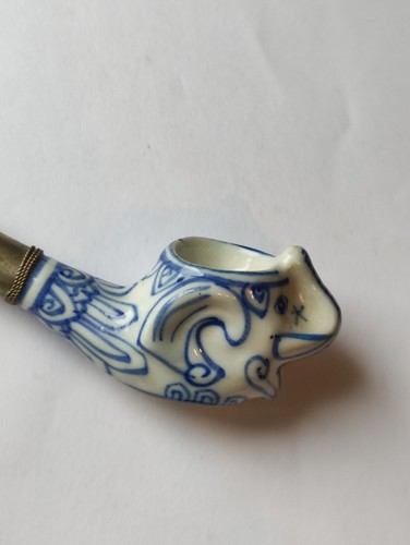 Pipe porcelaine métal - pipe,
