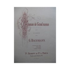 BACHMANN Georges Chanson de