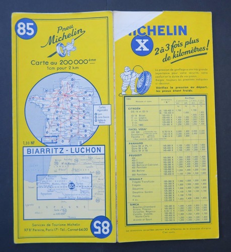 Carte michelin old map - map, n°85