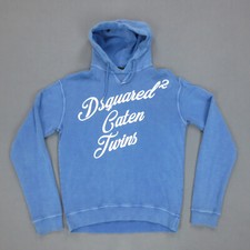 Hoodie Dsquared2 Caten Twins L Bleu Faded Made Italy Streetwear