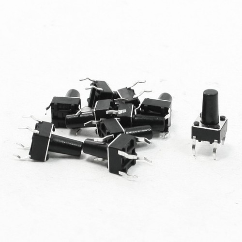 10pcs 6x6x10mm broches dip - 10pcs 6x6x10mm, 4 broches
