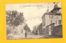 LA DEMI-LUNE (69) ATTELAGE à la MENUISERIE "GRIVEL" animée début 1900