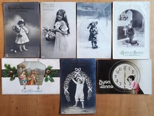 7 cartes postales  années 1900  voeux ETRANGER