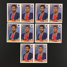 Kylian Mbappe, Neymar JR Lot 5 Sticker Panini Fifa 365 2020 2021 (20-21) #307.