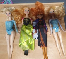 4 POUPÉE "  LA REINE DES NEIGES"  BLONDE & ROUSSE  DISNEY