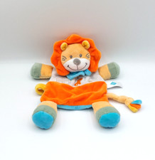 Doudou plat lion orange TEX