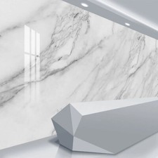 PAPIER PEINT  motif marbre blanc  QUALITE FINITION CANVAS 