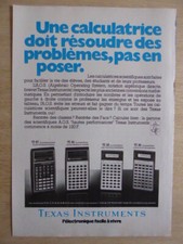 9/1980 PUB TEXAS INSTRUMENTS TI 57 TI 30 CALCULATOR CALCULATRICE FRENCH AD