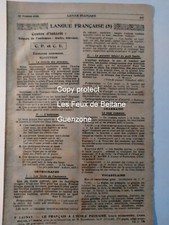 Fascicule ecole primaire 1938