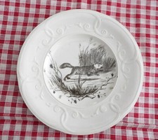 assiette a dessert  GIEN  décor d'animaL