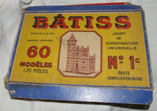 lot de 2  boîtes de jeux DE CONSTRUCTION  anciennes BATISS n° 1 ET 2