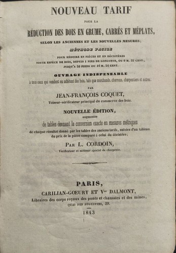 Nouveau tarif pour - , la
