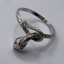 Bague argent massif - en, motif