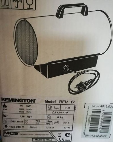 Canon chaleur gaz rem17 - canon, à