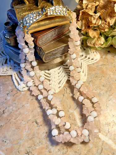 Collier rangs torsade quartz - 3,