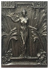 Très Rare médaille argent " Premier Centenaire du CHILI 1810-1910 " René LALIQUE