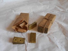 Ancienne charnière ébéniste laiton feuille pliée années 1900