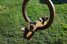 LUSTRE ANCIEN EN BOIS - ART POPULAIRE --