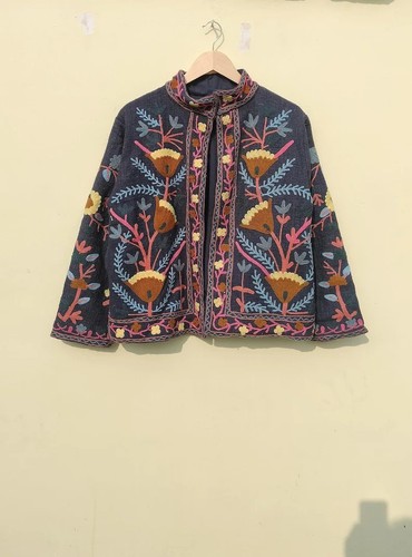 Veste imprimée suzani noire - suzani,