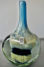 MICHAEL HARRIS MDINA MALTA ART GLASS VASE EN VERRE SIGNÉ MODERNISTE