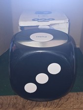 Range cd/dvd vintage noir et blanc en forme de dé ( 18,5 x 18,5 x 18,5 cm )