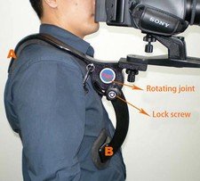 Camera shoulder cradle frame