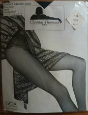 Collant  Caresse Slipe Noir T 4  Chantal Thomass 