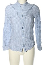 STRADIVARIUS Chemise à manches longues Dames Chemise T EU 38 bleu-blanc