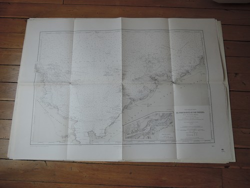 Carte marine ancienne - , port
