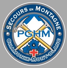 STICKER PGHM GENDARMERIE SECOURS EN MONTAGNE 74 CHAMONIX MONT-BLANC SC040