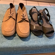 LOT 2 PAIRES DE CHAUSSURES , HOMME P 44 , FEMME P 41 , VOIR DESCRIPTION