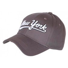 Casquette NY Grise Vintage Coton Classe Bronxa Baseball-Taille unique