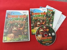 DONKEY KONG COUNTRY RETURNS NINTENDO WII COMPLET PAL FR TBE CARTE VIP