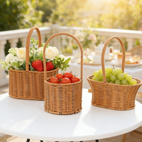 Panier fleurs plastique - à,