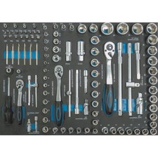 Module d'outillage pour servante Stilker - cliquets 1/2" - 1/4" - 109 pcs