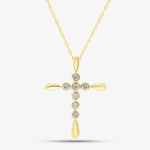 Pendentif croix diamant serti