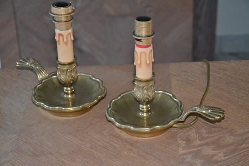 Lampes chevet en bronze - lampes,