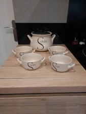 service à soupe avec 4 bols et soupière