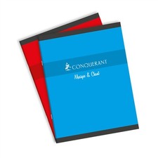 [100100321] Conquérant Cahier de musique et chants 17x22 cm 24 + 24 pages 90/...