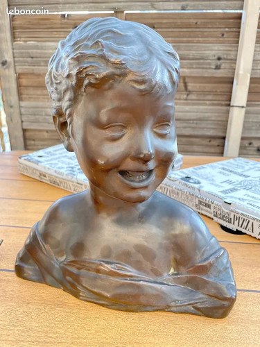 Sculpture bronze ancien - bronze, buste