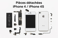 iPhone 4 / 4S - Téléphones et pièces détachées  Carte mère, batterie, LCD...
