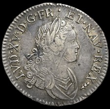 1/2 Écu France-Navarre 1719 X
