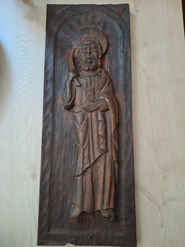 Bas relief bois - , icône