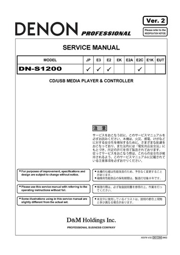 Service manuel instructions - manuel, d'instructions