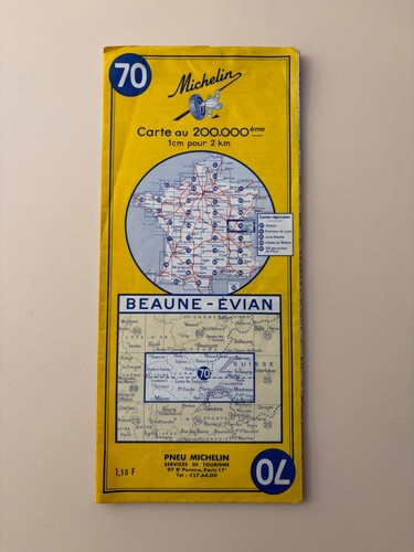 Ancienne carte michelin 70 - carte,