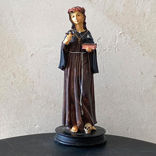 Statuette Figurine Sainte Rosalie Santa Rosalia H. 13 cm